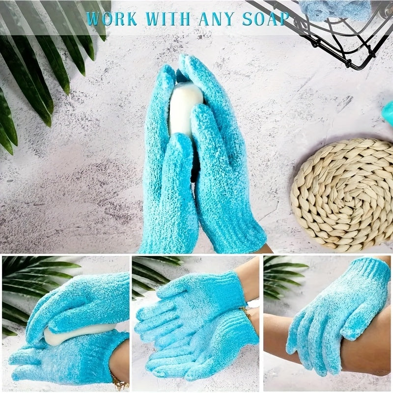 20/10pcs Shower Gloves, 100% Nylon Double-sided Exfoliating Gloves, Suitable for Beauty, Hydrotherapy, Massage, Skin, Shower, Body Scrub, Shower Accessories, And Also A Good Gift for Family Members. The Color Is Random