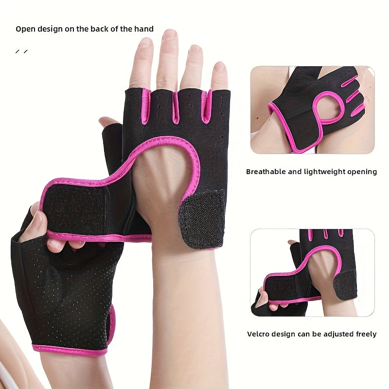 LINGPENG Half-Finger Fitness Gloves, Training Sports Gloves, Unisex Cycling Gloves