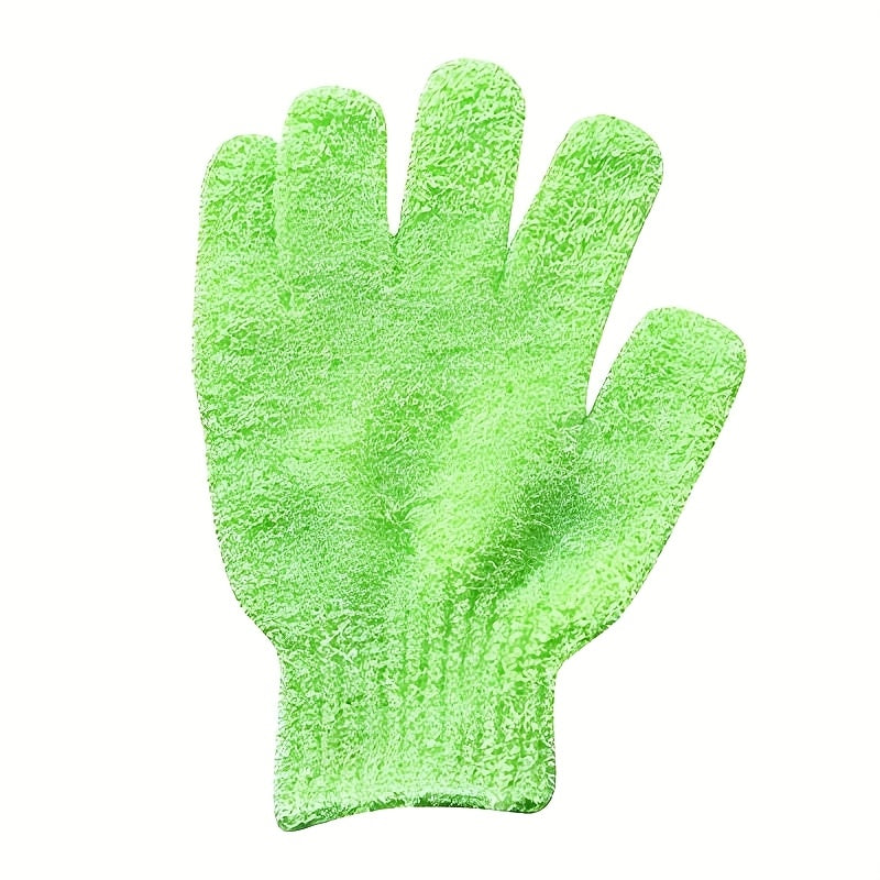 New Exfoliating Bath Glove – Thickened Nylon Shower Scrubbing Towel, Five-Finger Design, Skin-Friendly Body Cleaning Tool