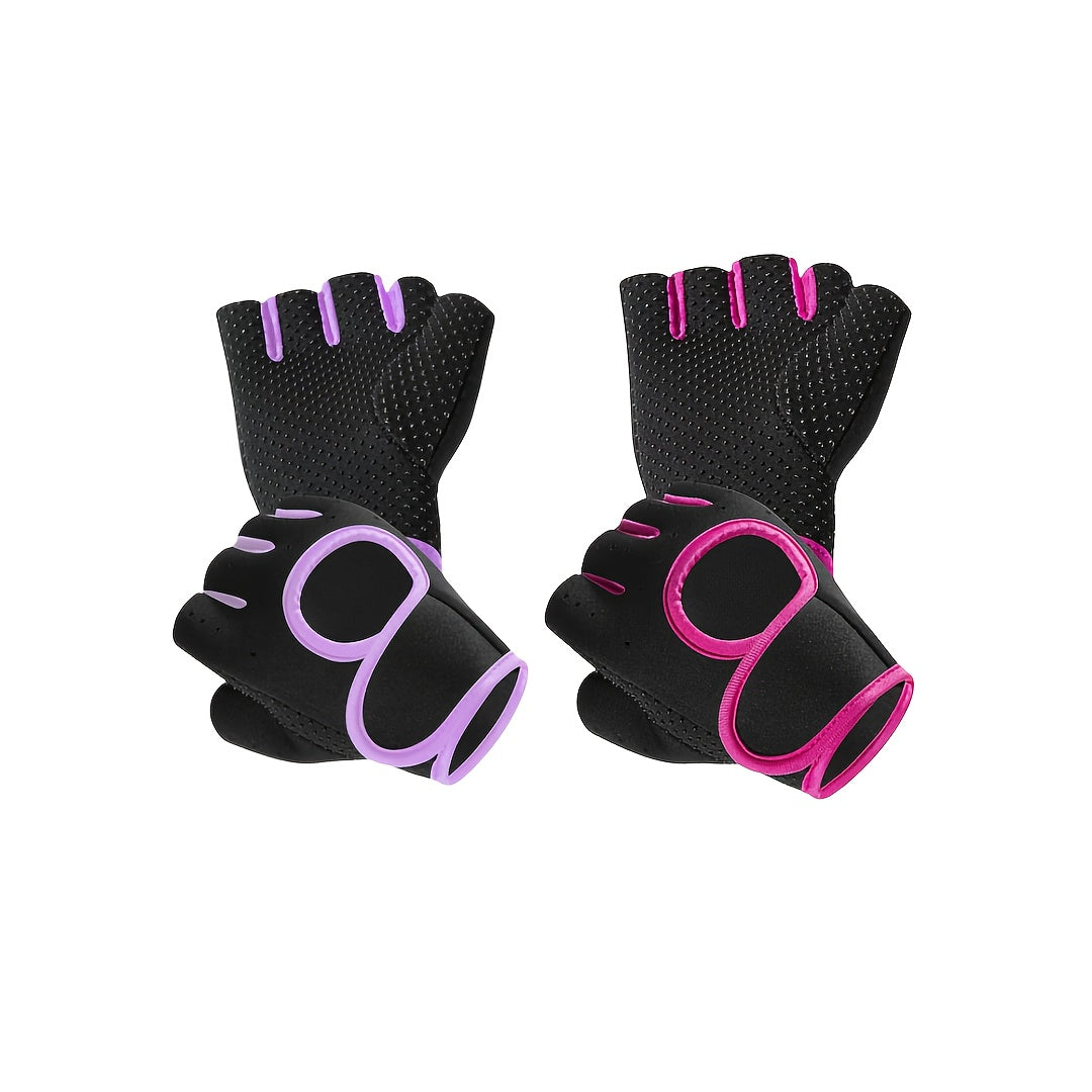 4pcs Fitness Gloves, Weightlifting Fingerless Gloves, Lightweight Breathable Gym Gloves, 2 Pairs Training Weightlifting Sports Gloves, Breathable Half-Finger, Universal for Yoga & Equipment Training, Anti-Blister + Anti-Slip Breathable Half-Finger,