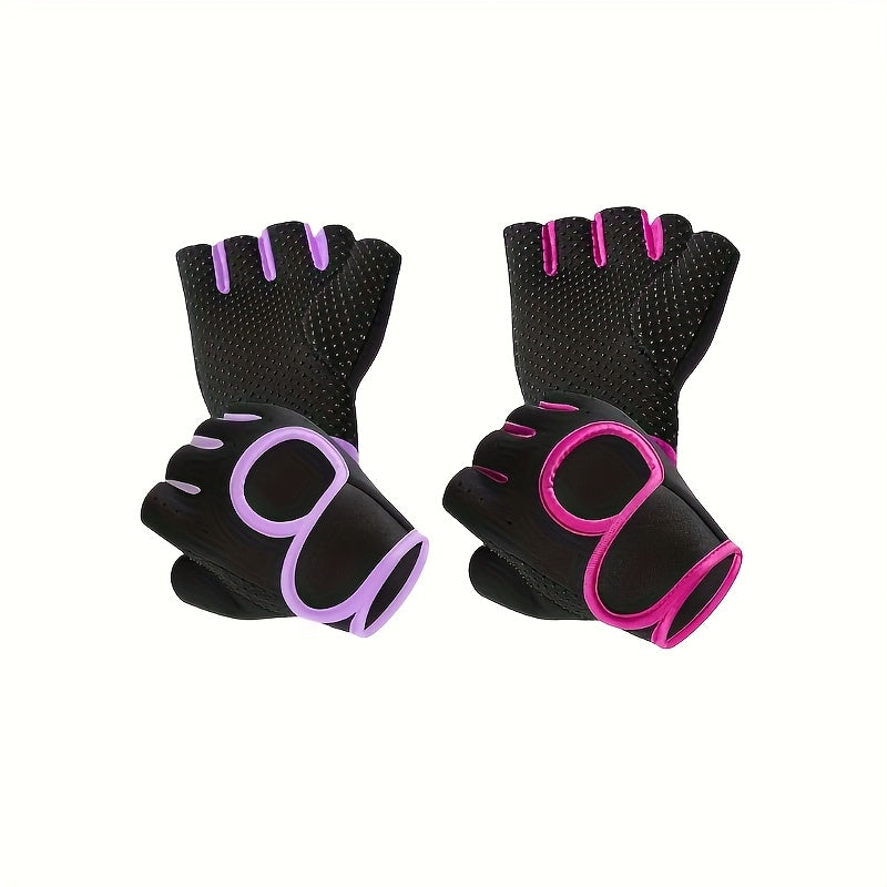 4pcs Fitness Gloves, Weightlifting Fingerless Gloves, Lightweight Breathable Gym Gloves, 2 Pairs Training Weightlifting Sports Gloves, Breathable Half-Finger, Universal for Yoga & Equipment Training, Anti-Blister + Anti-Slip Breathable Half-Finger,
